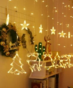 The American Store Curtain Fairy String Light LED Christmas Decorations For Home Garland Xmas Light Christmas Tree Decor 2019 Navidad Ornament Gift