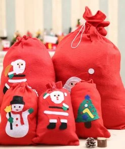 Online American Store Christmas Gift Bag Collection Cute Christmas Gift Bags Santa Claus Snowman Big Backpack Kids Banquet Xmas Gifts Holders Bag Home Party Christmas Decorations