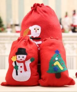 Online American Store Christmas Gift Bag Collection Cute Christmas Gift Bags Santa Claus Snowman Big Backpack Kids Banquet Xmas Gifts Holders Bag Home Party Christmas Decorations