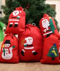 Online American Store Christmas Gift Bag Collection Cute Christmas Gift Bags Santa Claus Snowman Big Backpack Kids Banquet Xmas Gifts Holders Bag Home Party Christmas Decorations