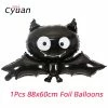 The American Store Cyuan Halloween Decoration Prop Foil Balloons Spider Web Pumpkin Bunting Banners Paper Garland Kids Halloween Party Supplies