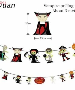 The American Store Cyuan Halloween Decoration Prop Foil Balloons Spider Web Pumpkin Bunting Banners Paper Garland Kids Halloween Party Supplies