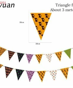 The American Store Cyuan Halloween Decoration Prop Foil Balloons Spider Web Pumpkin Bunting Banners Paper Garland Kids Halloween Party Supplies