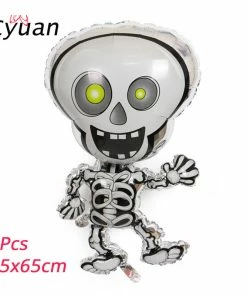 The American Store Cyuan Halloween Decoration Prop Foil Balloons Spider Web Pumpkin Bunting Banners Paper Garland Kids Halloween Party Supplies