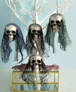 Online American Store DIY Artificial Foam Skull Bride Clothes Halloween Decor Bone Head Hanging Home Decorations Festival Party Supplies Halloween Prop