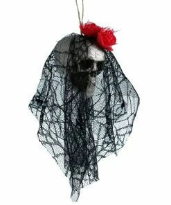 JOLIN IN THE HOUSE Store DIY Artificial Foam Skull Bride Clothes Halloween Decor Bone Head Hanging Home Decorations Festival Party Supplies Halloween Prop