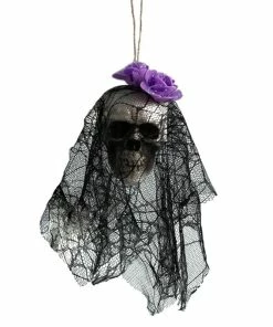 JOLIN IN THE HOUSE Store DIY Artificial Foam Skull Bride Clothes Halloween Decor Bone Head Hanging Home Decorations Festival Party Supplies Halloween Prop