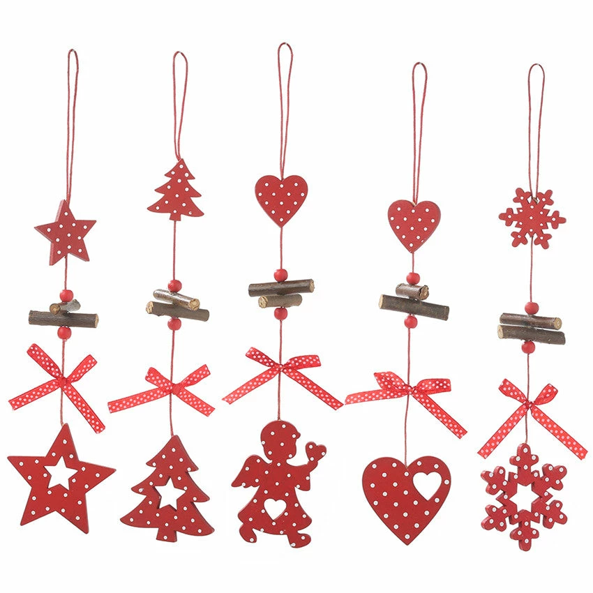 NiceStuffs Store DIY Red Christmas Snowflakes&Star&Tree Wooden Pendants Ornaments Home Christmas Party Xmas Tree Kids Gifts Decorations Christmas Decorations 12 NiceStuffs Store DIY Red Christmas Snowflakes&Star&Tree Wooden Pendants Ornaments Home Christmas Party Xmas Tree Kids Gifts Decorations Christmas Decorations