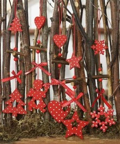 NiceStuffs Store DIY Red Christmas Snowflakes&Star&Tree Wooden Pendants Ornaments Home Christmas Party Xmas Tree Kids Gifts Decorations Christmas Decorations 18 NiceStuffs Store DIY Red Christmas Snowflakes&Star&Tree Wooden Pendants Ornaments Home Christmas Party Xmas Tree Kids Gifts Decorations Christmas Decorations