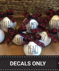 The American Store Christmas Decorations Christmas Decoration Rae Dunn Ornament | Christmas Holiday Decor Ornament | Farmhouse Christmas Tree Decor