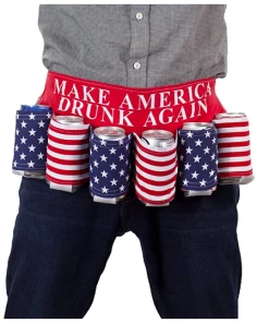 The American Store USA Americana Themed Beverage Holder Beer Belt Drink Holder Clothing Accessories