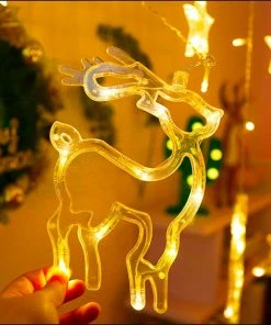 The American Store Christmas Ornaments Elk Bell String Light LED Christmas Decor For Home Hanging Garland Christmas Tree Decor Ornament 2019 Navidad Xmas Gift New Year