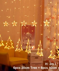 The American Store Christmas Ornaments Elk Bell String Light LED Christmas Decor For Home Hanging Garland Christmas Tree Decor Ornament 2019 Navidad Xmas Gift New Year