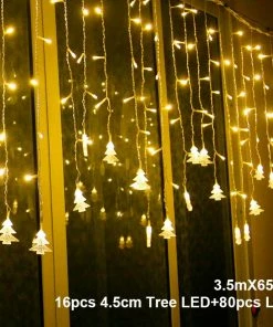 The American Store Christmas Ornaments Elk Bell String Light LED Christmas Decor For Home Hanging Garland Christmas Tree Decor Ornament 2019 Navidad Xmas Gift New Year