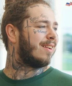 The American Store Halloween Temporary Tekashi69 Tattoos Post Malone Temporary Face + Neck Tattoos For Halloween Costume