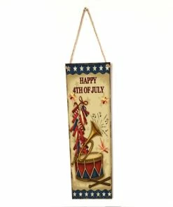 Onlineamericanstore Faith Family Friends Freedom Hanging Sign Patriotic Party Decoration Independece Day Wooden Plaque 4th Of July Favor Patriotic Theme Party Supplies