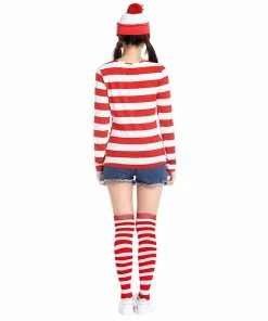 Online American Store Family Where's Wally Costume For Man Woman Kid Couples Halloween Christmas Party Cosplay Size S M L XL XXL