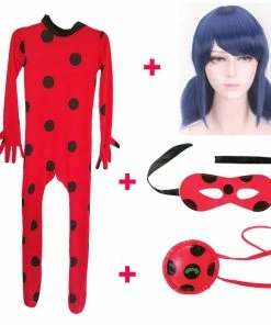 XinCos1 Store JIMMY Child Size Cosplay Costume Spot Red Clothes With Headwear For Birthday Party Suit Set 6pcs/Bag