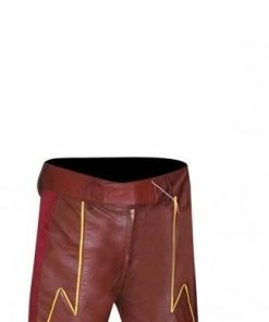 The American Store Superheroes Mens Costumes The Flash Season 4 Cosplay Barry Allen Costume Dc Comics Jacket Superhero Outfit Halloween Mask Adult Men Custom Made Leather