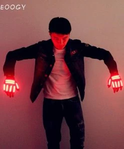 JAEOOGY Store Free Shipping LED Glasses Rivet Punk Glasses Party Supplies Dancing Club Props Stage Costumes Halloween Lighting LED Gloves Halloween Decorations