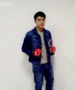 JAEOOGY Store Free Shipping LED Glasses Rivet Punk Glasses Party Supplies Dancing Club Props Stage Costumes Halloween Lighting LED Gloves Halloween Decorations