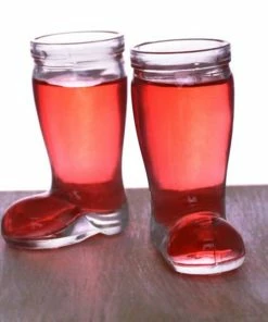 JR Bar Supplies Store Casual Glasses Free Shipping Set Of 6 Boot Shot Clear Glasses For Drinking Whiskey Liquor Party 2 Oz Drinking Beer Boot Das Boot