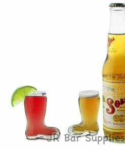 JR Bar Supplies Store Casual Glasses Free Shipping Set Of 6 Boot Shot Clear Glasses For Drinking Whiskey Liquor Party 2 Oz Drinking Beer Boot Das Boot