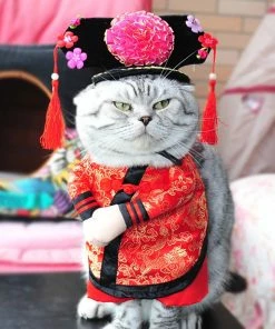 SUNNY & BUSH Halloween Pets Accessories Funny Chinese Princess Cosplay Clothes For Cats Halloween Costume For Dogs Xmas Suit Cat Clothing Dog Outfit Pet Apparel