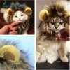 ALHOME$GLODCISTERN Store Halloween Pets Accessories Funny Cute Pet Costume Cosplay Lion Mane Wig Cap Hat For Cat Halloween Xmas Clothes Fancy Dress With Ears Autumn Winter