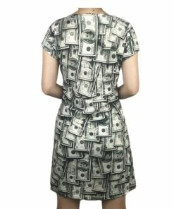 OBVSBUYS Store Couple Halloween Costume Funny Dollar Printed Matching Halloween Costumes For Partner Cute Couples Halloween Costumes Cash Printed Costume Plus Size