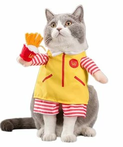 SUNNY & BUSH Funny Pet Costumes Waiter Cosplay Role Play Suit Clothing Halloween Christmas Clothes For Puppy Dogs Costume For A Cat Halloween Pets Accessories