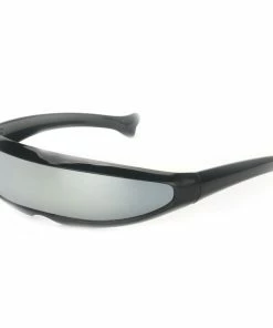 Ocean Line Official Store Futuristic Narrow Cyclops Sunglasses UV400 Personality Mirrored Lens Costume Eyewear Glasses Funny Party Mask Decoration Halloween Mask