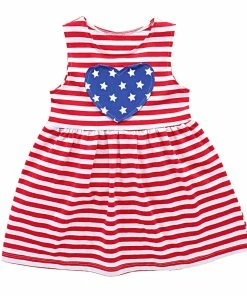 MUQGEW Darlingbaby Store Kids Clothing Girls Clothing Summer Girl Dress Baby Girls Infant Kids 4th Of July Star Dress Clothes Sundress Casual Dresses Dropshipping