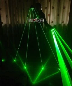 Tem-laser Technology Co., Ltd Green Laser Gloves With 4pcs 532nm Laser ,LED Stage Gloves Luminous Gloves For DJ Club/Party Show