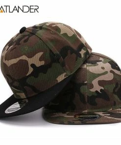 HATLANDER Official Store Baseball Caps HATLANDER Camouflage Snapback Polyester Cap Blank Flat Camo Baseball Cap With No Embroidery Mens Cap And Hat For Men And Women