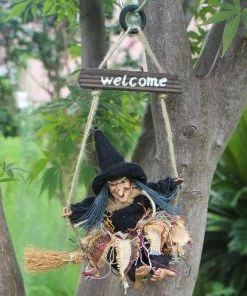 Warmth Life Store Halloween Arrangement Ghost Festival Bar Decoration Horror Scary Hanging Ghost Flying Witch Pendant Gift Halloween Decorations