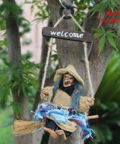 Warmth Life Store Halloween Arrangement Ghost Festival Bar Decoration Horror Scary Hanging Ghost Flying Witch Pendant Gift Halloween Decorations