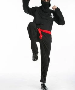 Shop3082097 Store Couple Halloween Costume Halloween Black Ninja Cosplay Clothing For Men And Women Couples File Carnival Masquerade Bar Mounted Samurai Clothing