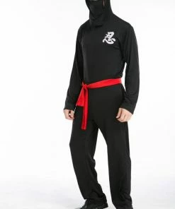 Shop3082097 Store Couple Halloween Costume Halloween Black Ninja Cosplay Clothing For Men And Women Couples File Carnival Masquerade Bar Mounted Samurai Clothing