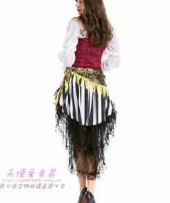 Online American Store Couple Halloween Costume Halloween Disney Couples Men And Women With The Pirates Of The Caribbean Latin Dance Skirt Installed COSPLAY Costume