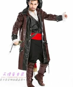 Online American Store Couple Halloween Costume Halloween Disney Couples Men And Women With The Pirates Of The Caribbean Latin Dance Skirt Installed COSPLAY Costume