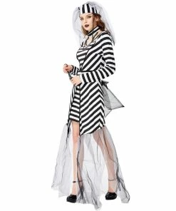 The American Store Halloween Evil Graveyard Ghost Couple Groom Corpse Bride Horror Wedding Dress Zombie Bride Dress Up Cosplay Costume Party Suppli