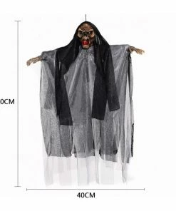 Poetic -Lifestyle Store Halloween Hang Ghost Resin Electric Skull Bar Door Welcome Halloween Ghost Voice Skeleton Prop Decoration Halloween Supply 18 Poetic -Lifestyle Store Halloween Hang Ghost Resin Electric Skull Bar Door Welcome Halloween Ghost Voice Skeleton Prop Decoration Halloween Supply