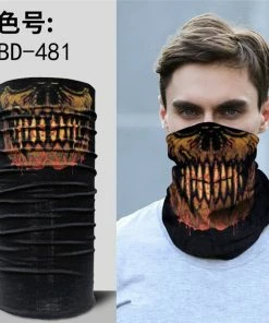 Techxingqiu Store Halloween Horror Skull Mask Party Festive Supply Easter Scary Mask Magic Headscarf Men Women Headband Children O Ring Scarf H8 Halloween Mask