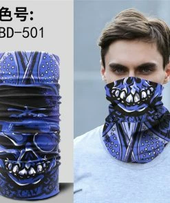 Techxingqiu Store Halloween Horror Skull Mask Party Festive Supply Easter Scary Mask Magic Headscarf Men Women Headband Children O Ring Scarf H8 Halloween Mask