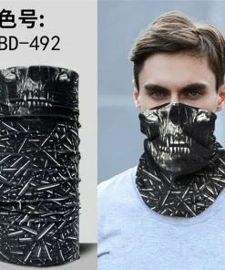 Techxingqiu Store Halloween Horror Skull Mask Party Festive Supply Easter Scary Mask Magic Headscarf Men Women Headband Children O Ring Scarf H8 Halloween Mask