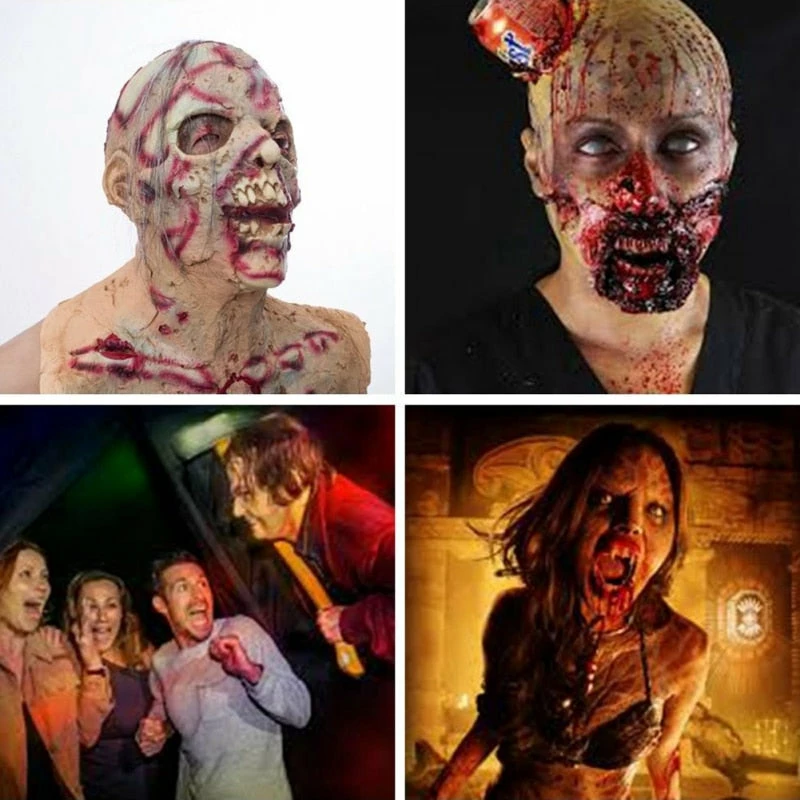 House&Dropshipper Store Halloween Mask Horror Latex Zombie Mask Halloween Dress Up Props Festive Party Supplies Scary Mask Masquerade Masks Maski 8 House&Dropshipper Store Halloween Mask Horror Latex Zombie Mask Halloween Dress Up Props Festive Party Supplies Scary Mask Masquerade Masks Maski