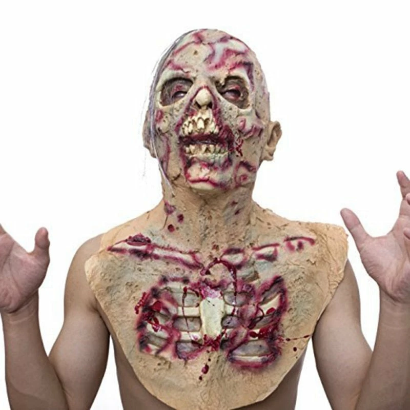 House&Dropshipper Store Halloween Mask Horror Latex Zombie Mask Halloween Dress Up Props Festive Party Supplies Scary Mask Masquerade Masks Maski 4 House&Dropshipper Store Halloween Mask Horror Latex Zombie Mask Halloween Dress Up Props Festive Party Supplies Scary Mask Masquerade Masks Maski