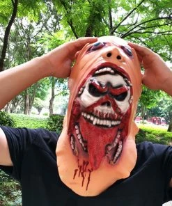 House&Dropshipper Store Halloween Mask Horror Zombie Latex Mask Festive Party Supplies Halloween Dress Up Props Mascaras De Latex Realista Mascarillas