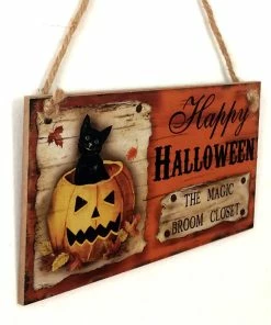 Pastoral Life Store Halloween Decorations Halloween Ornaments Wooden Pumpkin Pendant Door Hanging Happy Halloween Party Decoration Drop Shipping 8A15